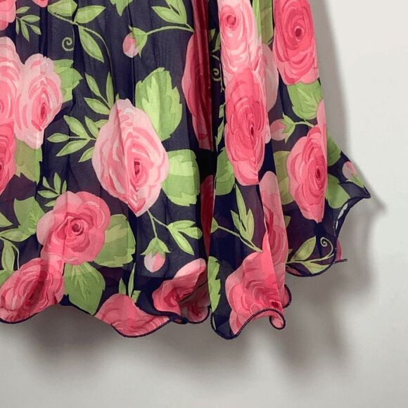 American Princess Layered Rose Print Dress Size 2T - Picture 2 of 7